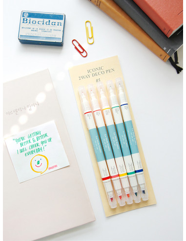 Set 5 Rotuladores Doble punta Deco