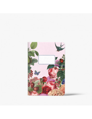 Cuaderno grapado A5 Jardín de flores...