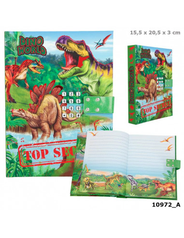 DIARIO CON CÓDIGO SECRETO DINO WORLD