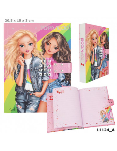 DIARIO CON CÓDIGO SECRETO TOP MODEL...