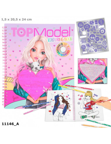 LIBRO PARA COLOREAR CON LENTEJUELAS