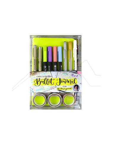 SET CAJA BULLET JOURNAL VERDE PISTACHO