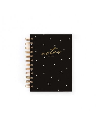 CUADERNO CHARUCA MINI. NEGRO. PUNTOS