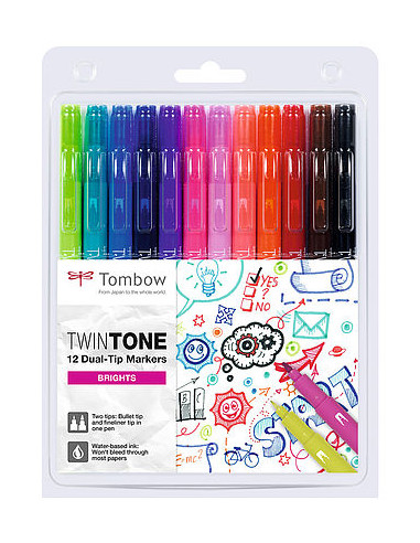 TWINTONE - Estuche 12 rotuladores...