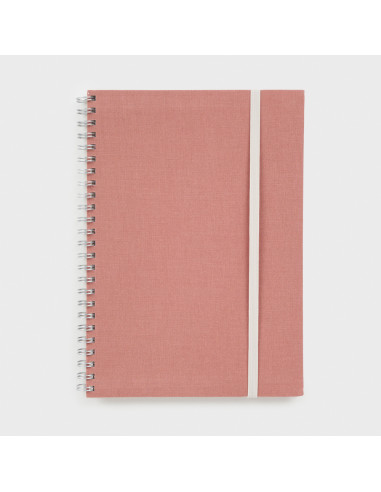 LIBRETA TELA A5 WYRO ROSA VINTAGE