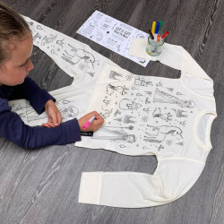 PIJAMA PARA COLOREAR REINA... 2