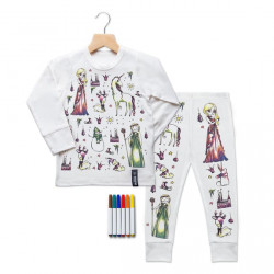 PIJAMA PARA COLOREAR REINA... 2