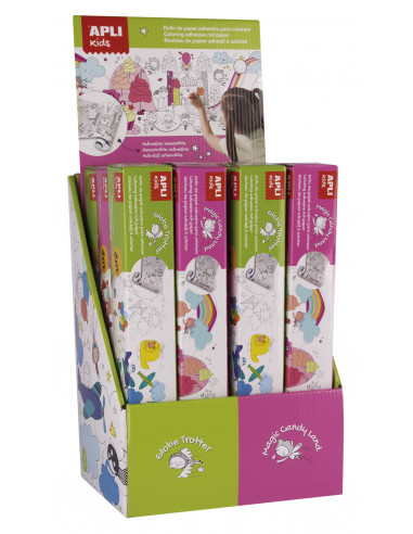 Expositor rollos pega y colorea