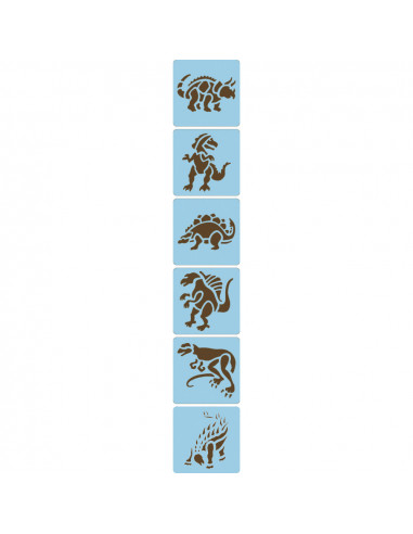 SET 6 PLANTILLAS NIÑOS DINOS