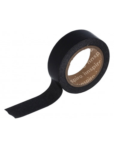 WASHI TAPE NEGRO 15 MM X10 M