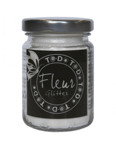 FLEUR GLITTER 90 GR WHITE RAINBOW