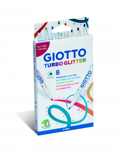 GIOTTO TURBO GLITTER 8 UNID.