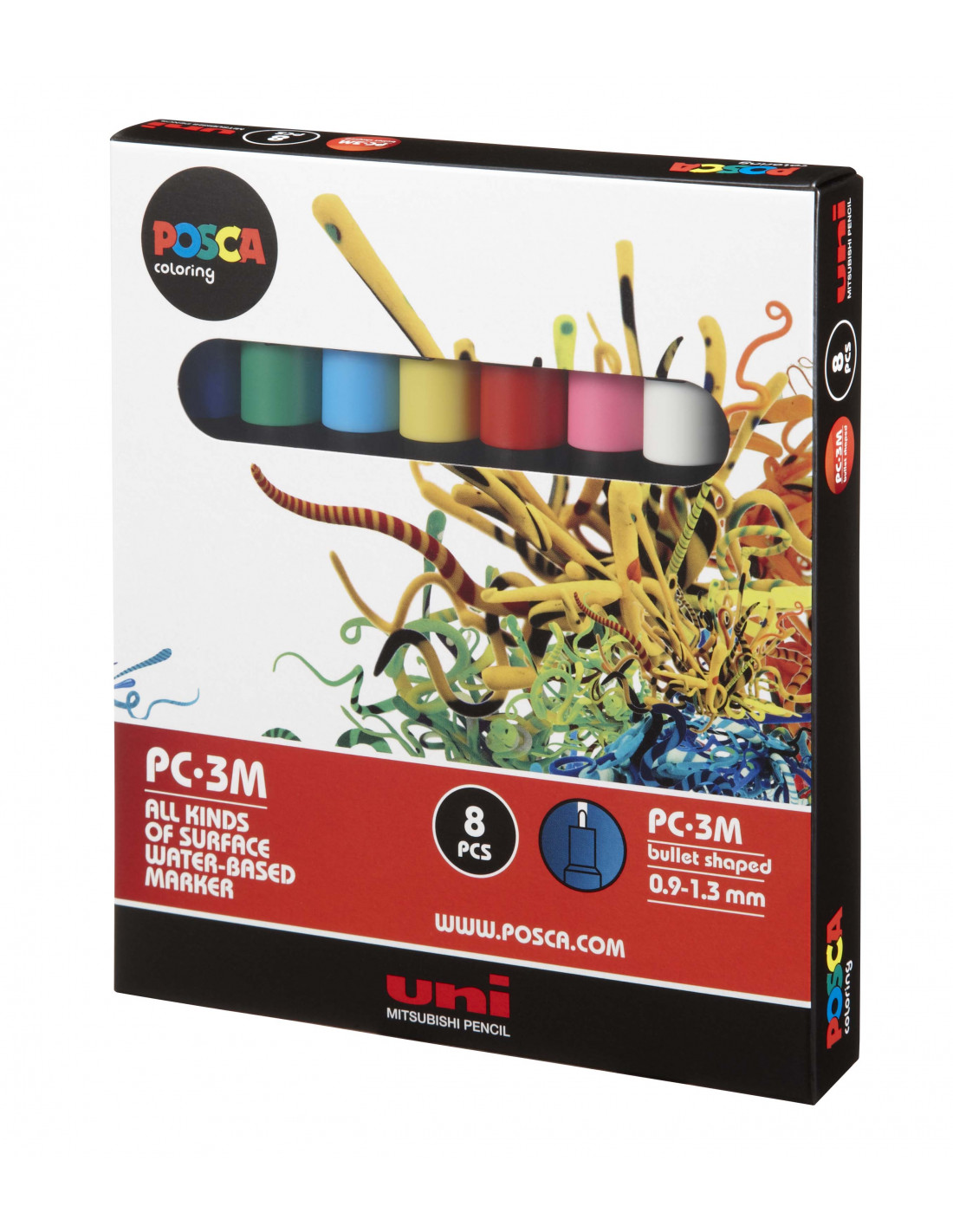Caja rotuladores Posca 1MR 8 colores