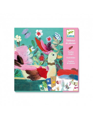 DJECO CUADROS DE PLUMAS ELEGANTES