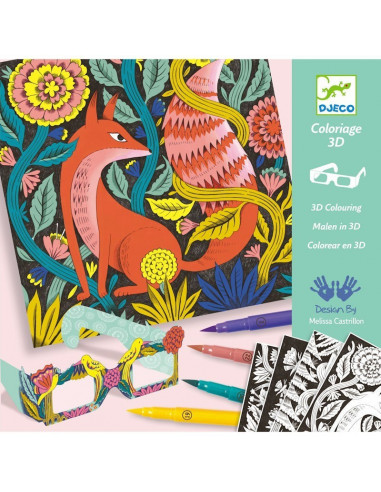 DJECO COLOREAR EN 3D BOSQUE FANTÁSTICO