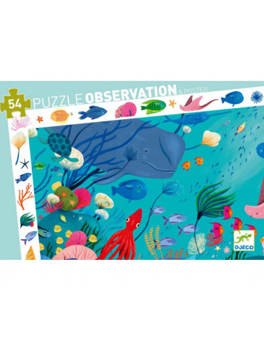 DJECO PUZZLE OBSERVACION ACUATICOS 54...