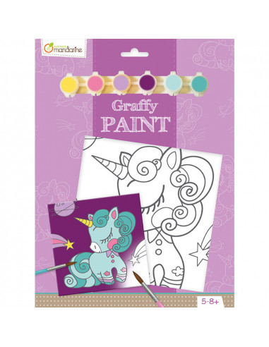 LIENZO PINTAR UNICORNIO 20X20