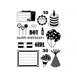 SET SELLOS ACRILICOS FELIZ... 2