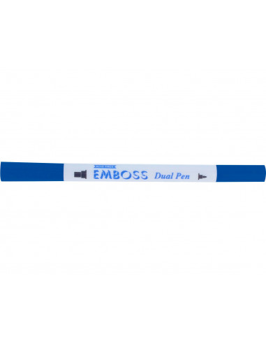 ROTULADOR EMBOSS DUALPEN AZUL