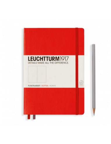 NOTEBOOK MEDIUM A5 TAPA DURA LINEAS ROJO