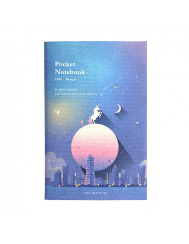 Libreta de Bolsillo Luna llena Líneas