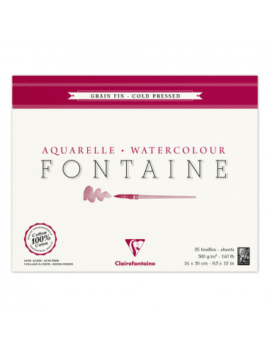 BLOC ACUARELA G.FINO 300 GR. 24X30 25 H.