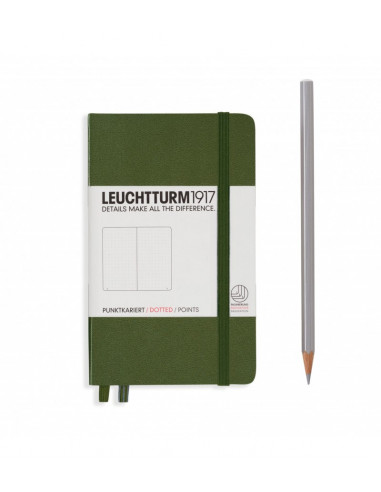 NOTEBOOK POCKET A6 TAPA BLADA LISO ARMY