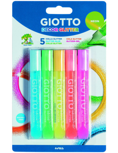 GIOTTO DECOR GLITTER GLUE NEON 10,5X5 U