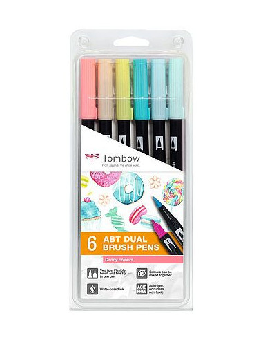 SET TOMBOW  ABT  6 UND CANDY COLORS