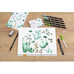 WATERCOLORING SET GREENERY 2